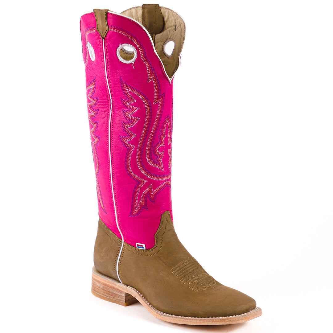 1105 RockinLeather Men s Buckaroo Pink Shaft Western Boot D D Outfitters