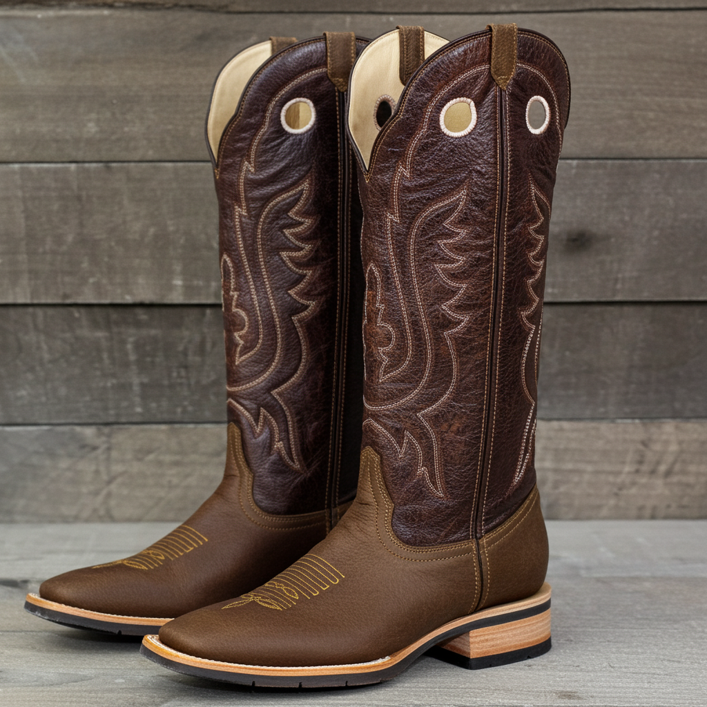 1121 - RockinLeather Men's Buckaroo Distressed Brown Western Boot