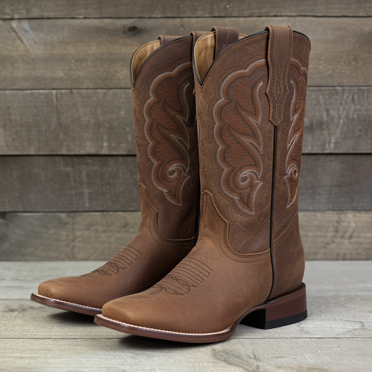 1806 - RockinLeather Men's Mad Dog Cowhide Western Boot With Square Toe