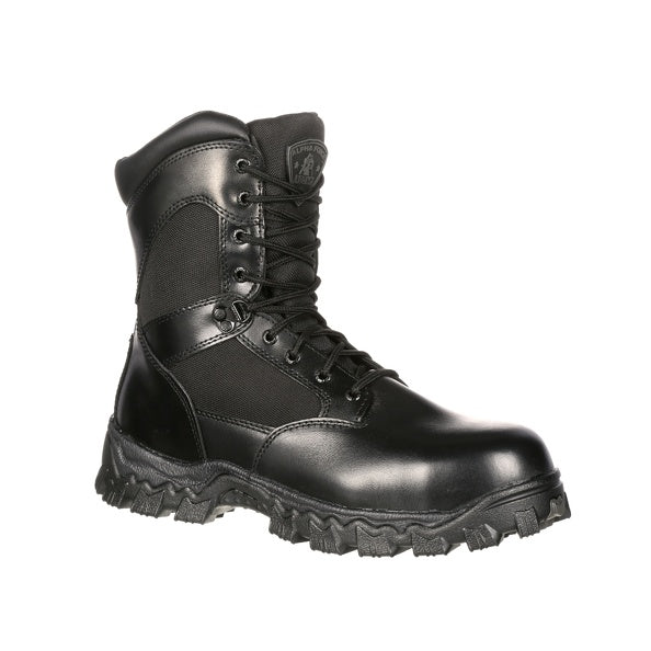 Rocky Boots Alpha Force 2173 Men\'s Size 11 Black Waterproof Side Zip Duty Boots Rocky AlphaForce Waterproof Side Zip 8 main image 3