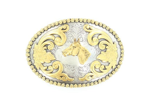 3756607 - Nocona  Oval Floral Embossed Buckle