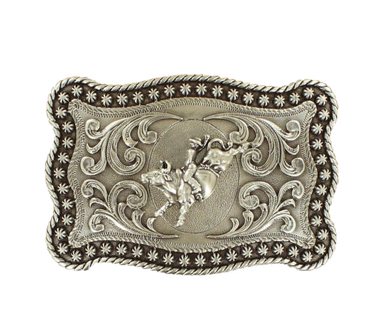 3759002 - Nocona Buckle Bull Rider Silver