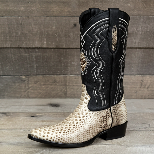 8004 - RockinLeather Men's Genuine Natural Python Boots