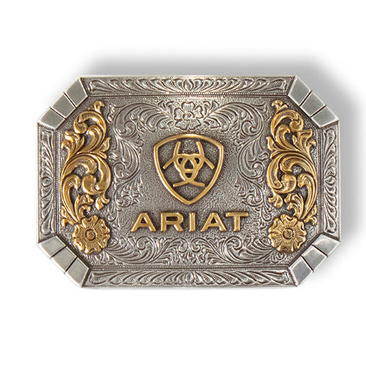 A37022 - Ariat Rectangle Buckle Floral Emblem