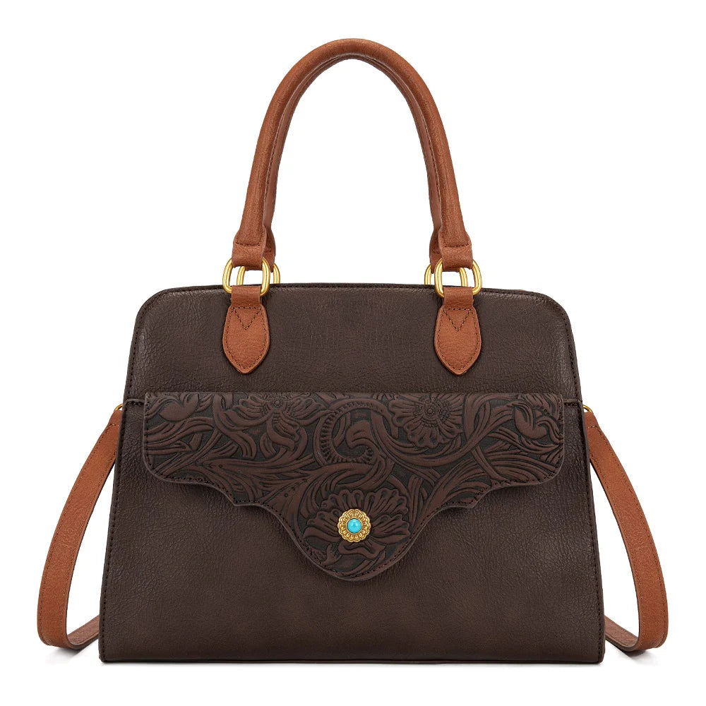 MW1362G-8250CF - Montana West Tooled Floral Concealed Carry