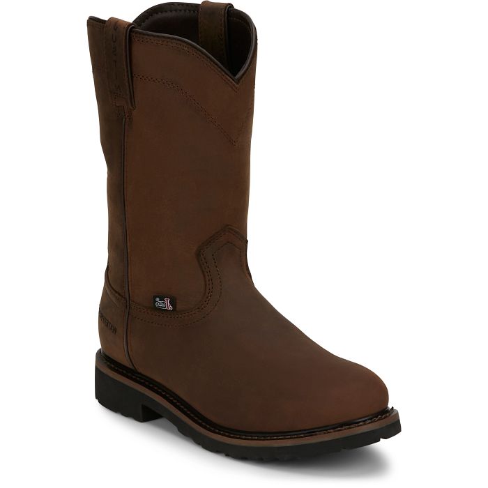 Justin OW604: Mens Justin Waterproof Lace Up Work Boots