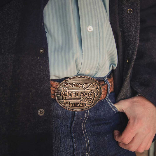 A963DB - Montana Silversmiths Dale Brisby Rodeo Blues Attitude Buckle