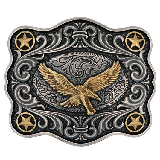 A976P - Montana Silversmiths Soaring High American Eagle Attitude Buckle