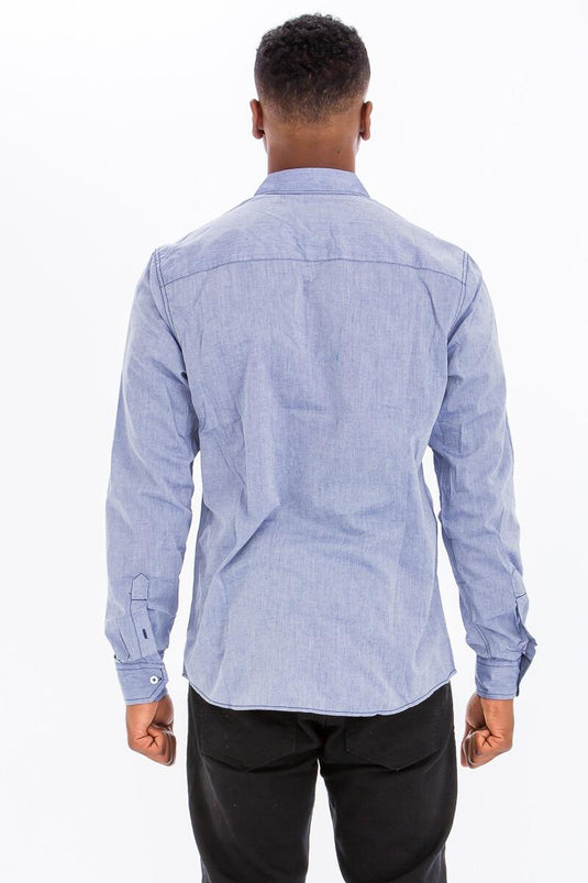 MWLAE20021 Ocean - Men's Outlined Button Down Shirt