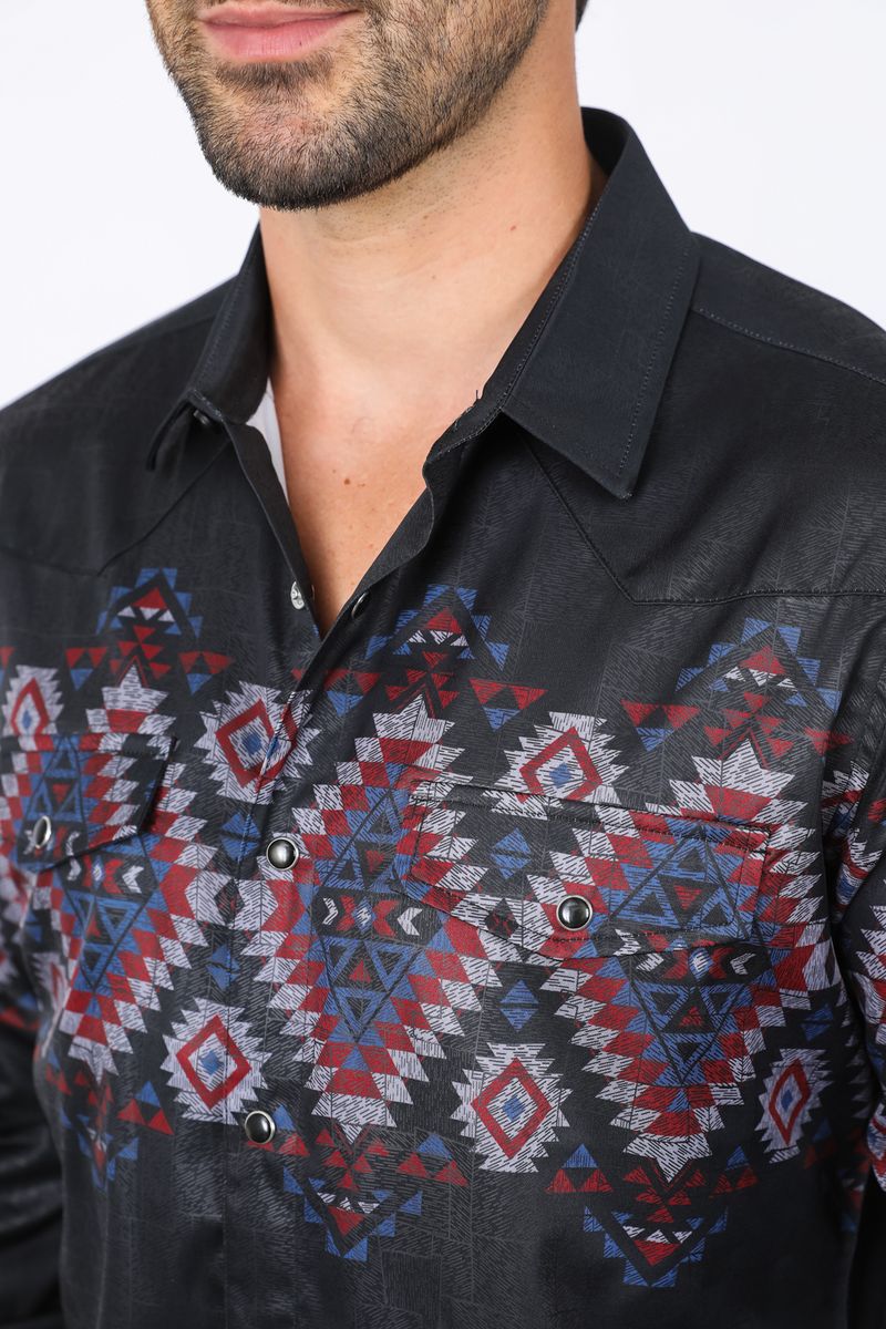 Load image into Gallery viewer, AFL10232 - Platini Mens Modern Fit Panoramic Foil Print Shirt
