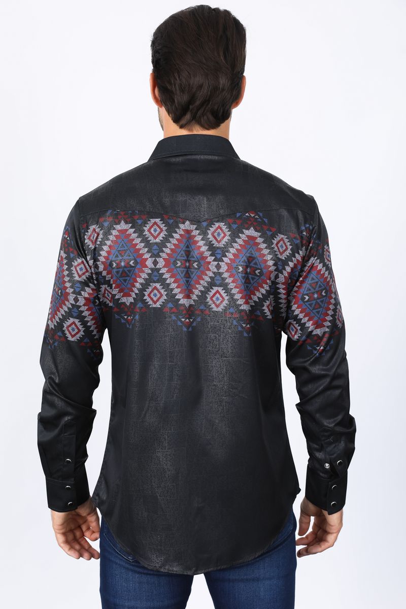 Load image into Gallery viewer, AFL10232 - Platini Mens Modern Fit Panoramic Foil Print Shirt
