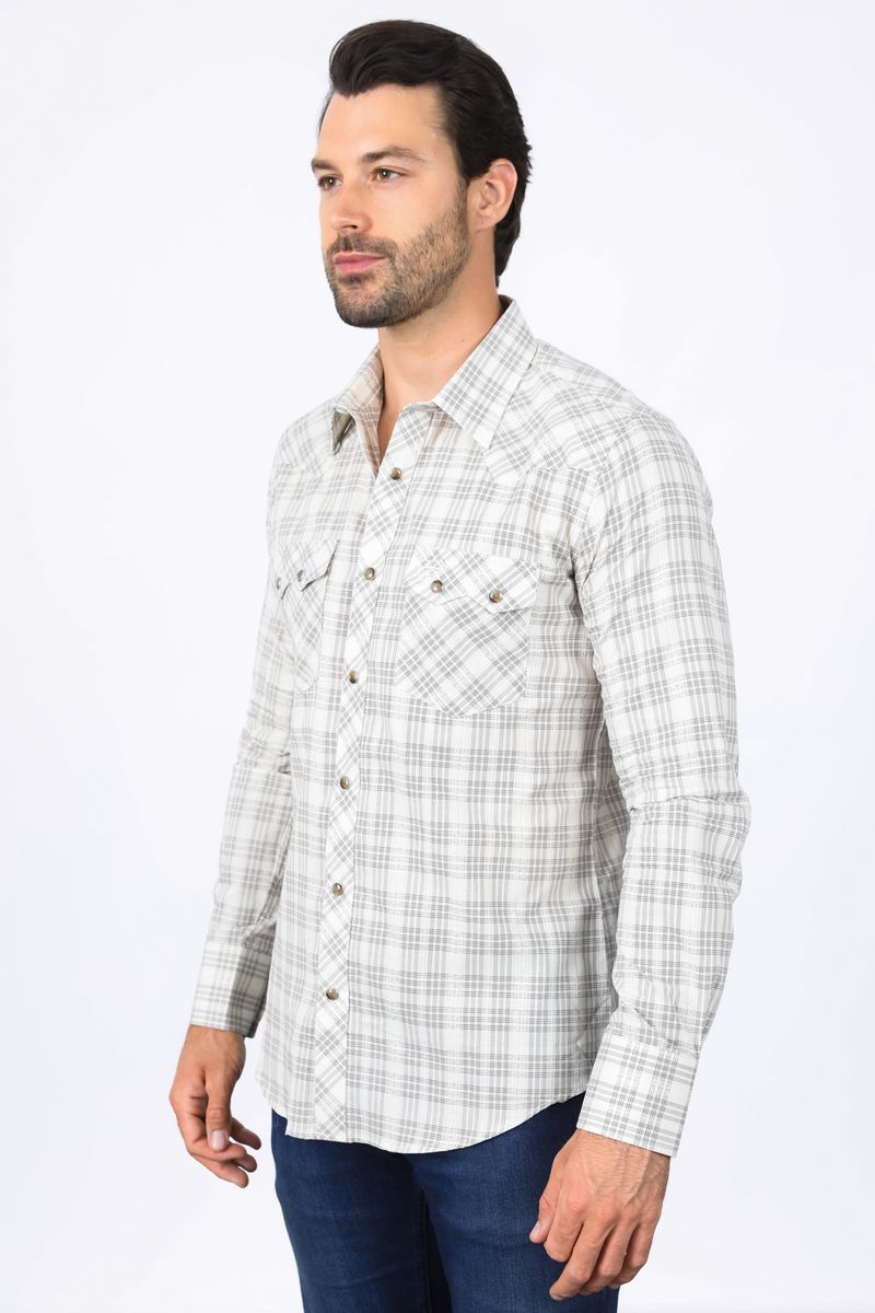 Load image into Gallery viewer, WCL10345 - Platini Mens Western Checkered Long Sleeve Shirt
