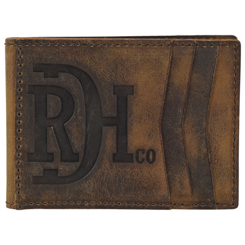 22228880W3 - Red Dirt Hat Co Men's Bifold Card Case W/Magnetic Clip, Distressed Finish