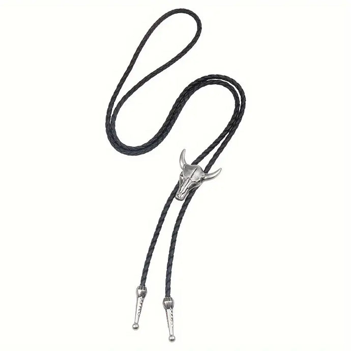 TMBLO8 - Silver Steer Head Bolo Tie