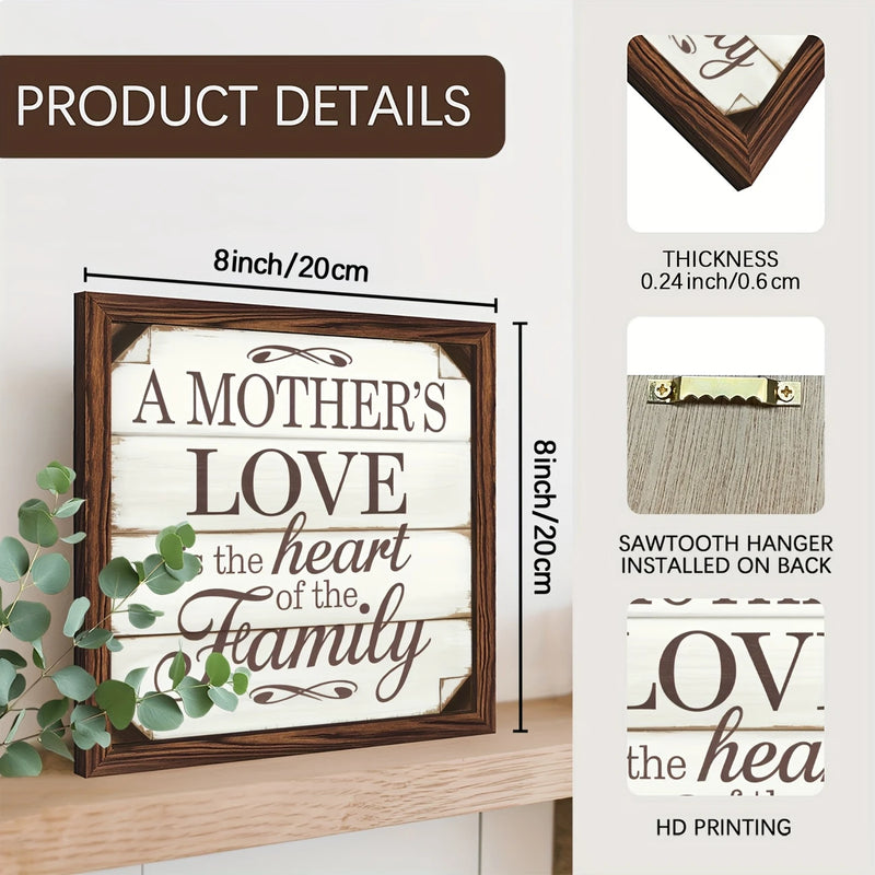 Load image into Gallery viewer, TMSG18 - A Mother&#39;s Love 8&quot; x 8&quot; Wooden Framed Sign
