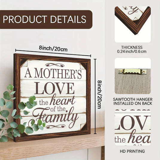 TMSG18 - A Mother's Love 8" x 8" Wooden Framed Sign