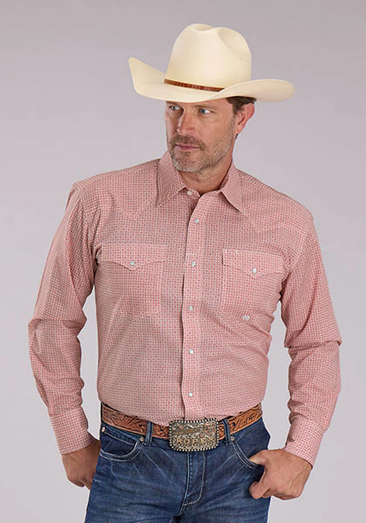 03-001-0225-4040 RT - Roper Men's Long Sleeve Snap Saltillo Foulard Western Shirt