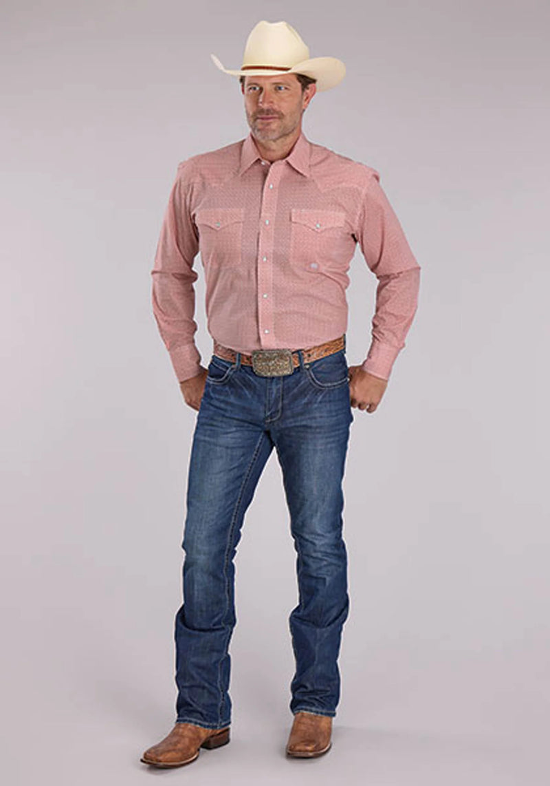 Load image into Gallery viewer, 03-001-0225-4040 RT - Roper Men's Long Sleeve Snap Saltillo Foulard Western Shirt
