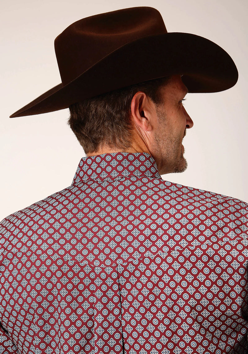 Load image into Gallery viewer, 03-001-0325-6010 WI - Roper Men's Long Sleeve Button Classic Foulard Western Shirt
