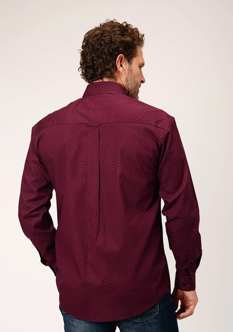 Load image into Gallery viewer, 03-001-0326-1008 RE - Roper Men's Long Sleeve Button Four Leaf Foulard Western Shirt
