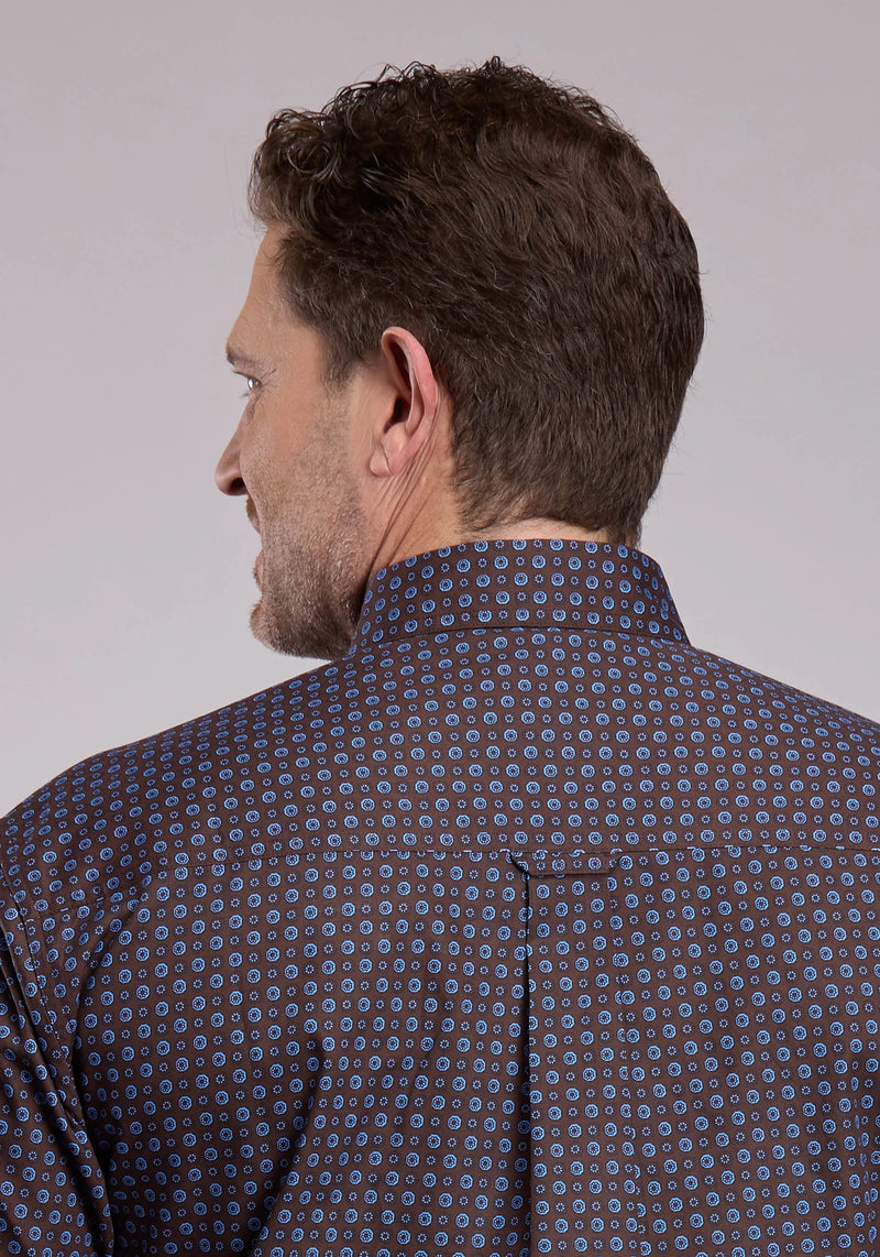 Load image into Gallery viewer, 03-001-0326-1022 BR - Roper Men's Long Sleeve Button Winter Foulard Western Shirt
