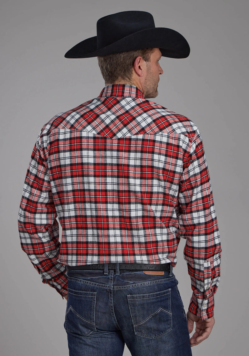 Load image into Gallery viewer, 03-001-0522-1704 OR - Roper Men's Unlined Flannel Shirt Long Sleeve Snap Western Shirt

