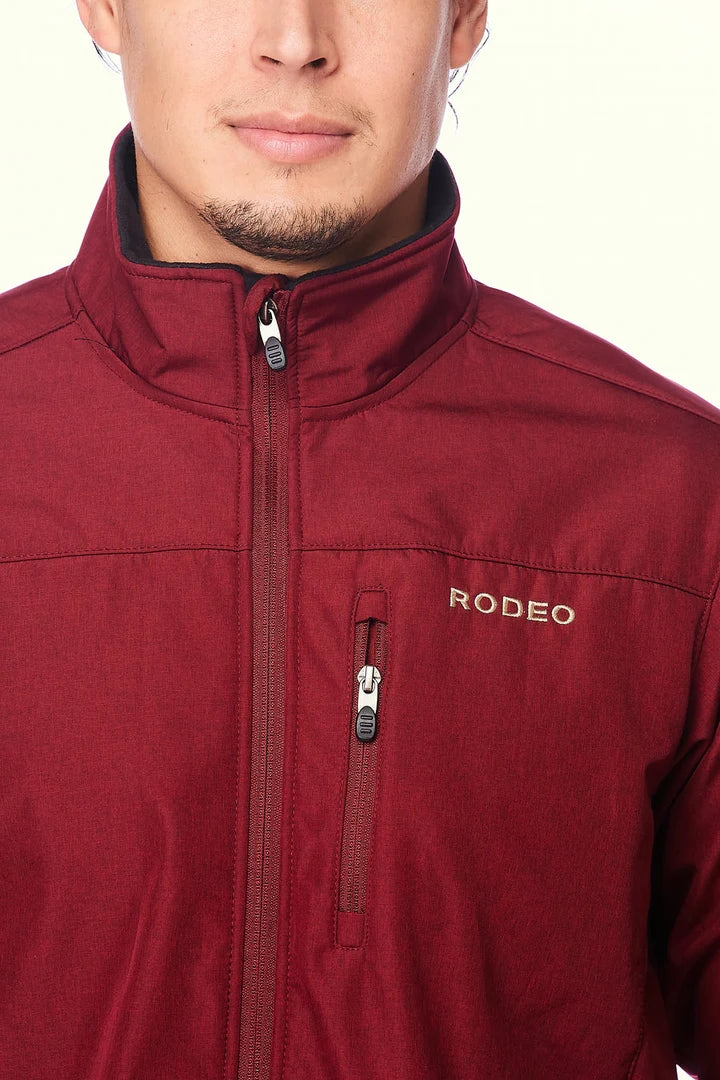 Load image into Gallery viewer, NJ650-EMB-BURG-BLACK - Rodeo Clothing Men's Soft Shell Bonded Jacket
