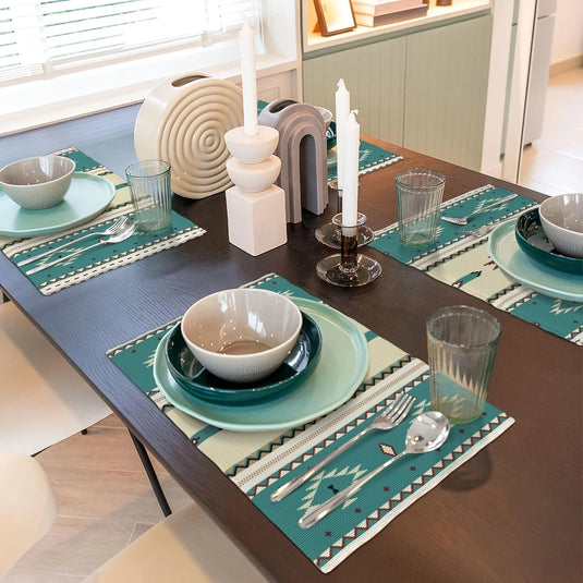 TMPLMT8 - Aztec Inspired Southwest Placemats - Set of 4