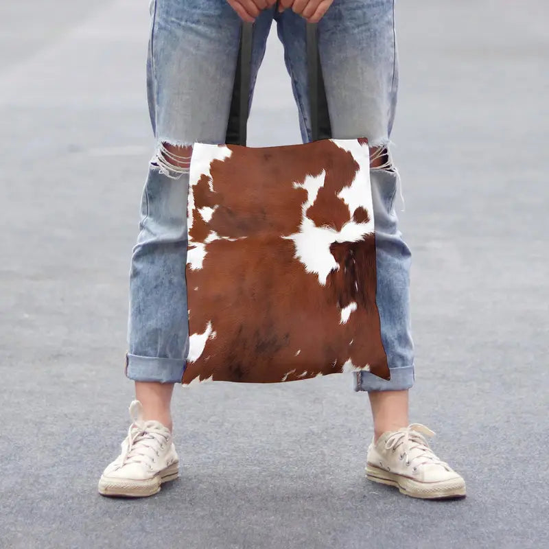 Load image into Gallery viewer, TMPUR3 - Cowhide Print Tote Bag
