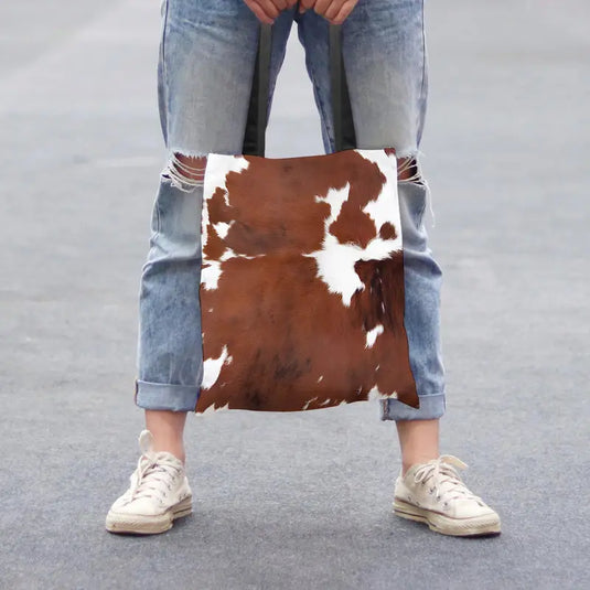 TMPUR3 - Cowhide Print Tote Bag