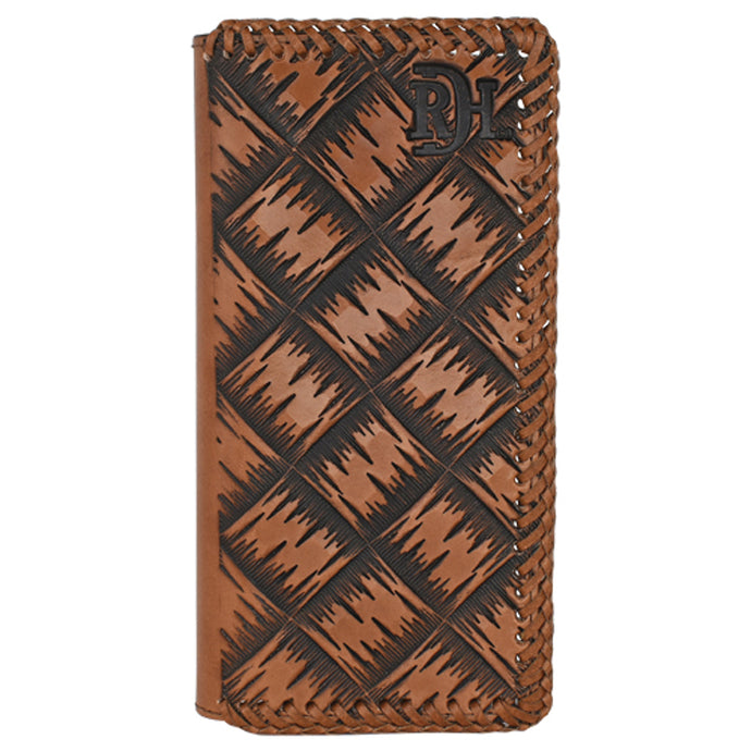 23225876W7 - Red Dirt Hat Rodeo Wallet Southwest Tooling W/Laced Edge