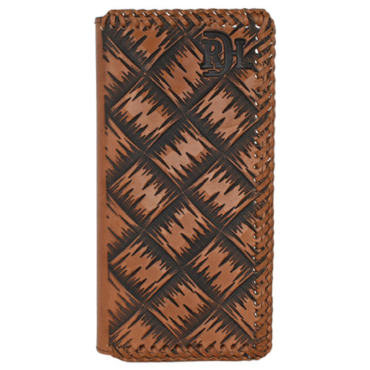 23225876W7 - Red Dirt Hat Rodeo Wallet Southwest Tooling W/Laced Edge