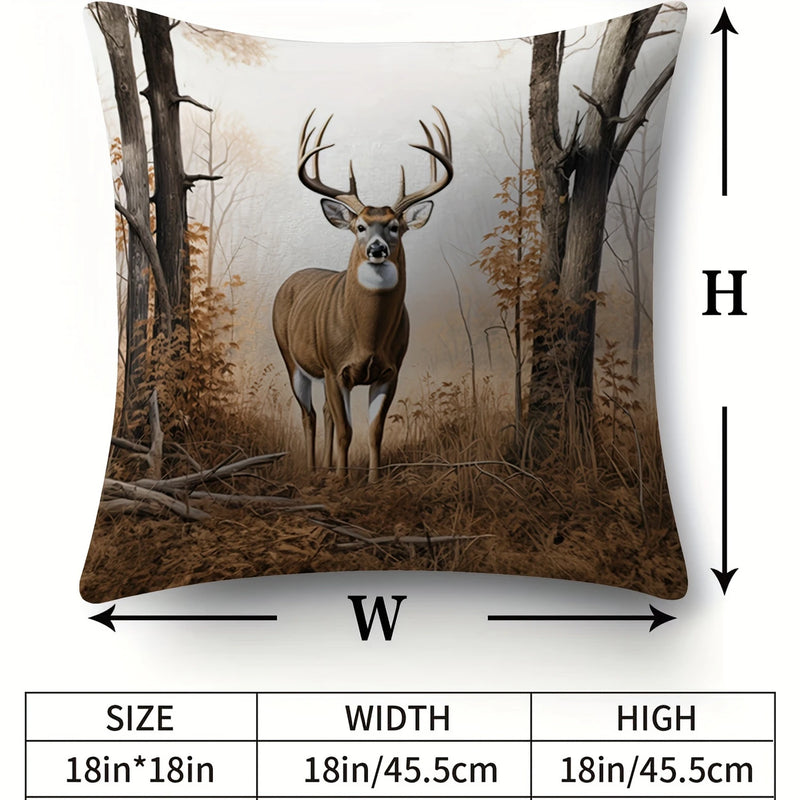 Load image into Gallery viewer, TMPL63 - Set of 2 - 18&quot; x 18&quot; Deer Throw Pillows
