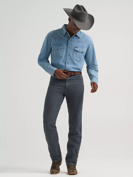 936CHG - Wrangler Cowboy Cut Slim Fit Jean In Charcoal Gray