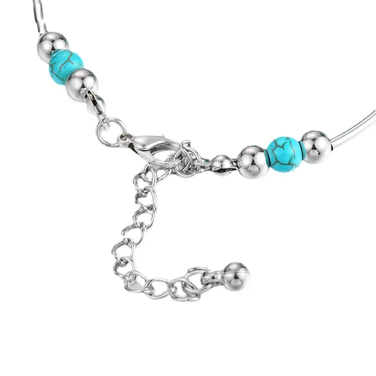 Load image into Gallery viewer, NIHBC61 - Fashion Butterflies &amp; Turquoise Patchwork Bracelet
