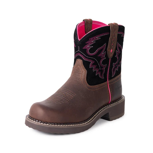 PLT303605 - Palitutu Women's Full Grain Leather Embroidered Round Toe Western Boots