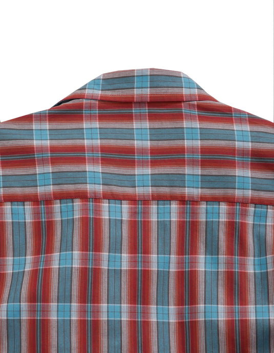 10-001-0062-0342 RE - Tin Haul Men's Highway Plaid Long Sleeve Western Button Down Shirt
