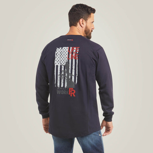 10035555 - Ariat FR Air Life on the Line Graphic Top