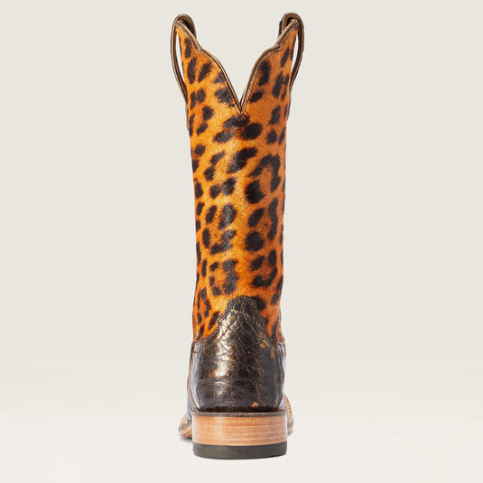 10042540 - Ariat Women's Donatella Brushed Chocolate Caiman Belly Western Boot