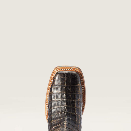 10042540 - Ariat Women's Donatella Brushed Chocolate Caiman Belly Western Boot