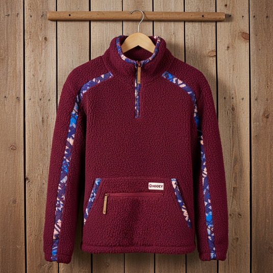 HFP005PK - Hooey Ladies Pink Sherpa Pullover