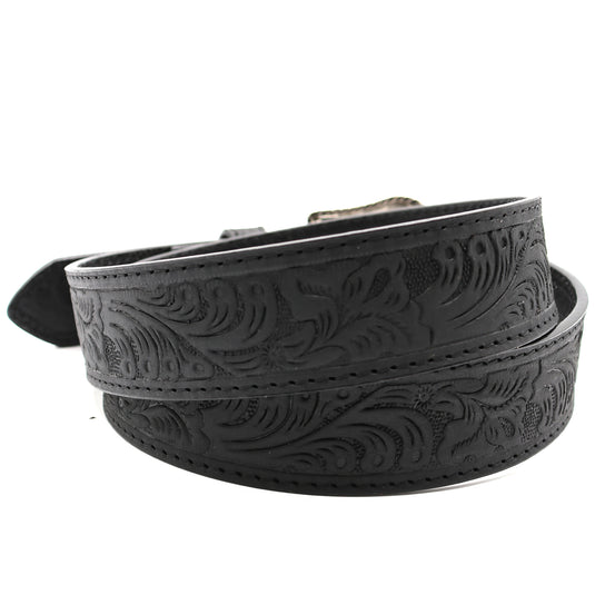 CP1006 - Cowboy Prayer Black Cowhide Leather Belt