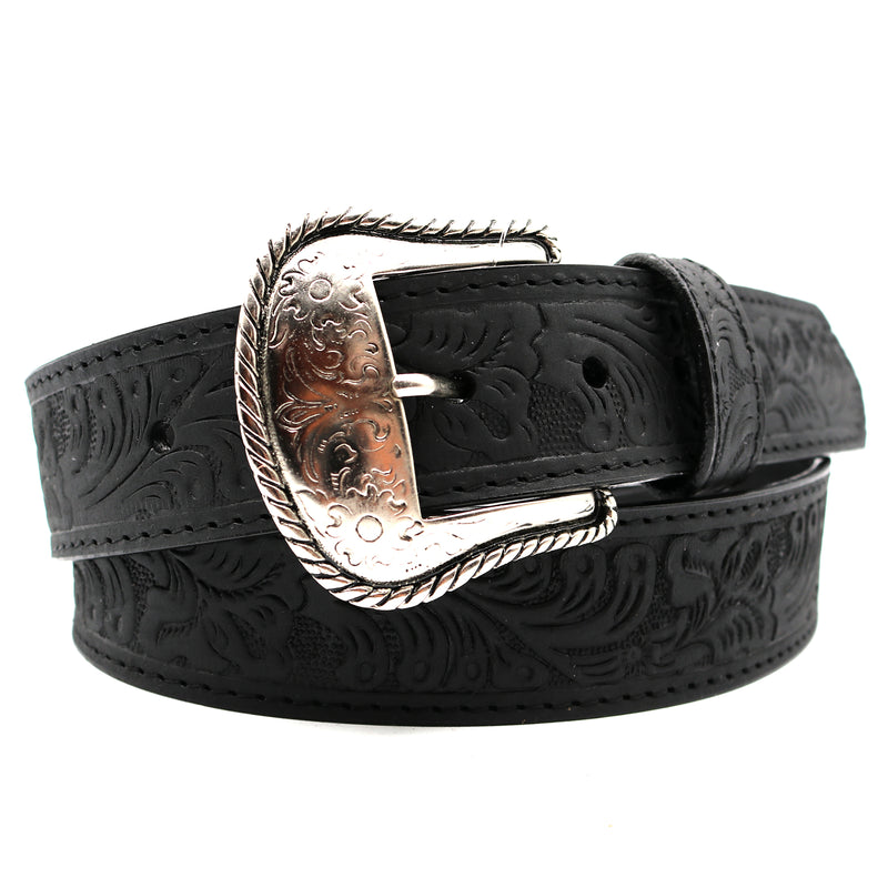 Load image into Gallery viewer, CP1006 - Cowboy Prayer Black Cowhide Leather Belt
