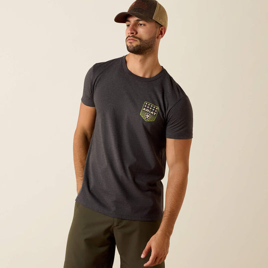 10073964 - Ariat Stripe Patriotic Badge T-Shirt
