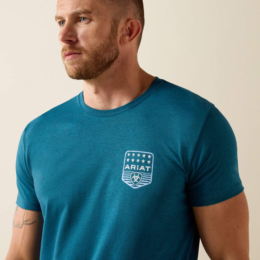 10073965 - Ariat Stripe Patriotic Badge T-Shirt