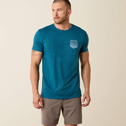 10073965 - Ariat Stripe Patriotic Badge T-Shirt