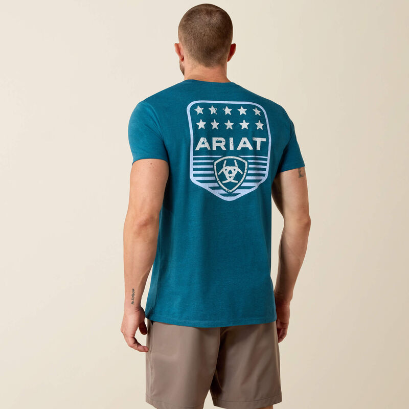 Load image into Gallery viewer, 10073965 - Ariat Stripe Patriotic Badge T-Shirt

