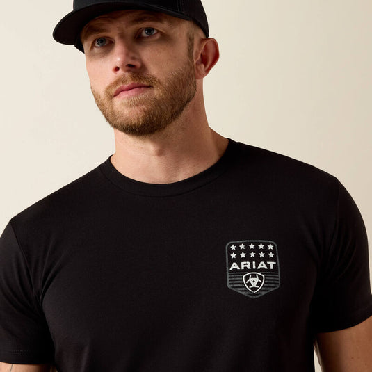 10073966 - Ariat Stripe Patriotic Badge T-Shirt