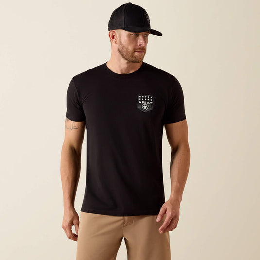 10073966 - Ariat Stripe Patriotic Badge T-Shirt