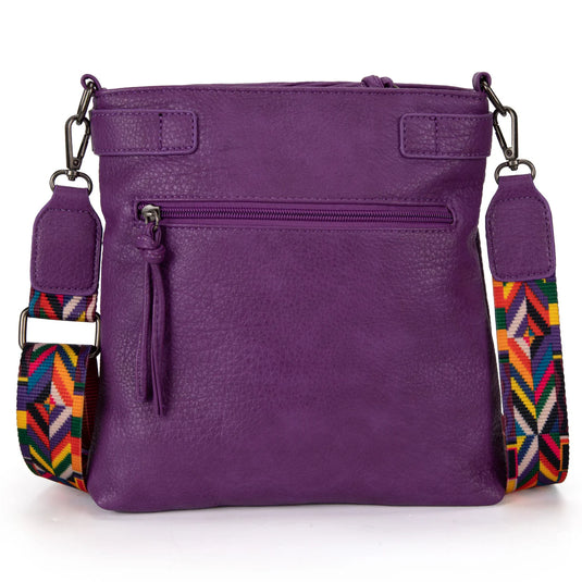 MWC-100APP - Montana West Multi Pockets Crossbody Bag - Purple